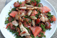 Thumbnail image for Red Grapefruit, Chicken and Quinoa Tabouli Salad