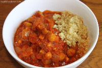 Thumbnail image for Recipe: Spicy Chickpea Curry with Cucumber Raita