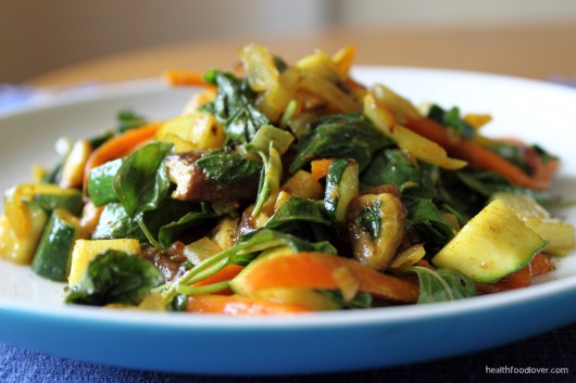 Recipe: Curried Amaranth Greens and Veggies